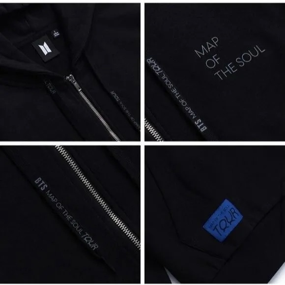 Brand New BTS Map Of The Soul Zip-Up Hoody Tour Edition Unisex Size Medium - Picture 2 of 6
